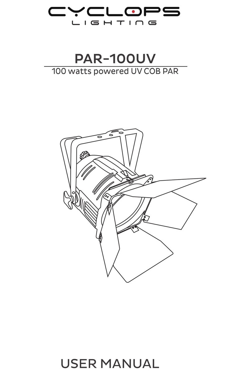 Cyclops Lighting PAR-100UV user manual