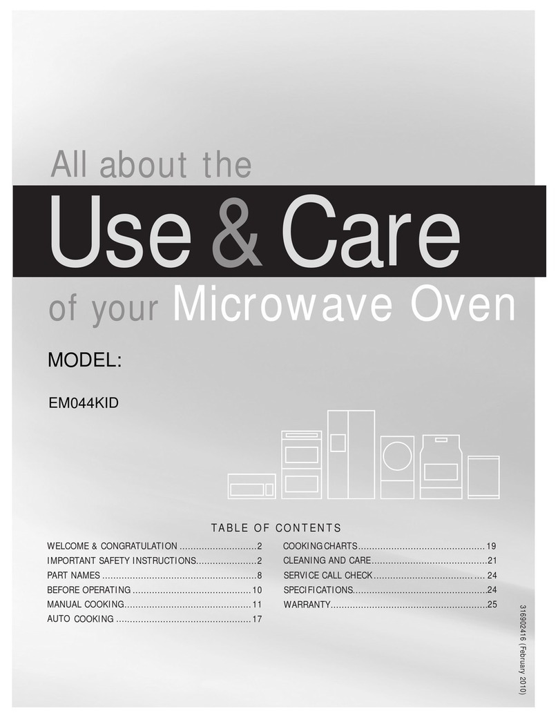 Frigidaire EM044KID Owner's manual