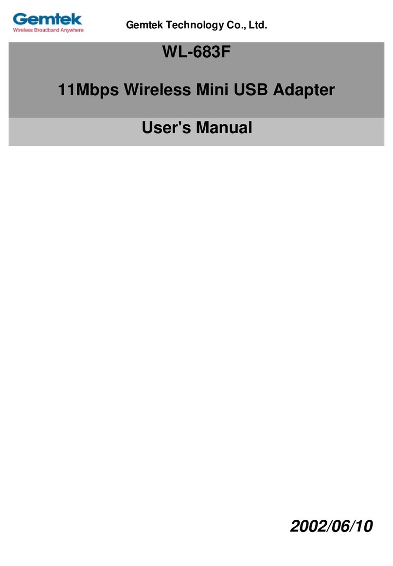 Gemtek WL-683F User manual