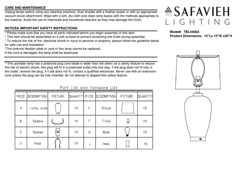 Safavieh TBL4408A User manual Safavieh TBL4408A User manual