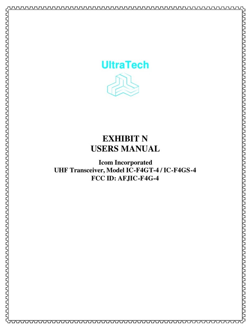 Icom UltraTech IC-F4GT-4 User manual
