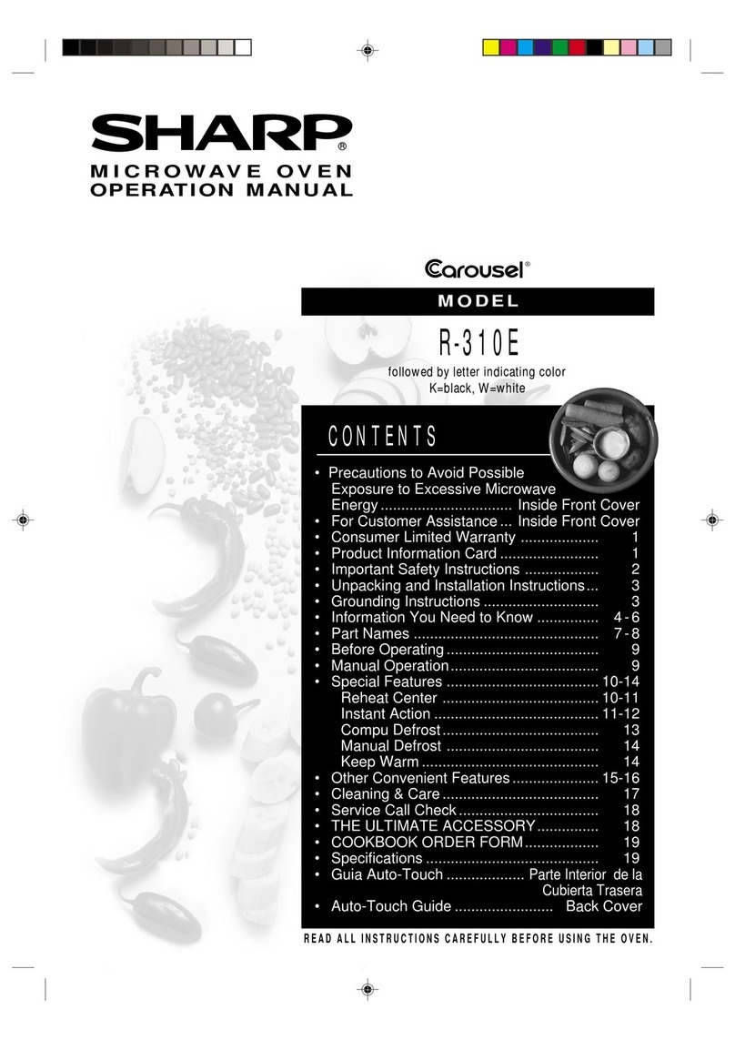 Sharp Carousel R-310E User manual
