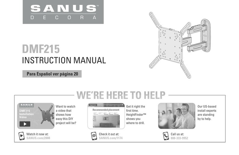 Sanus DMF215 instruction manual