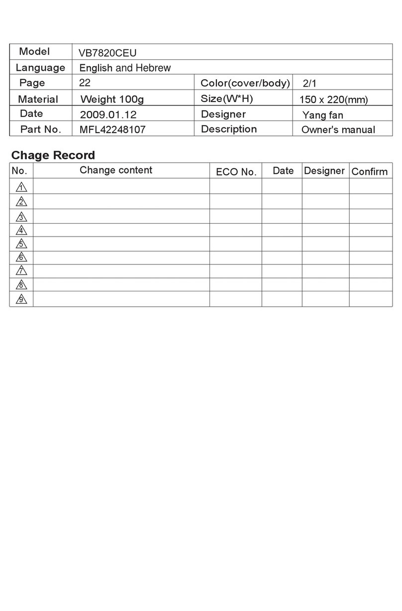 LG VB7820CEU User manual