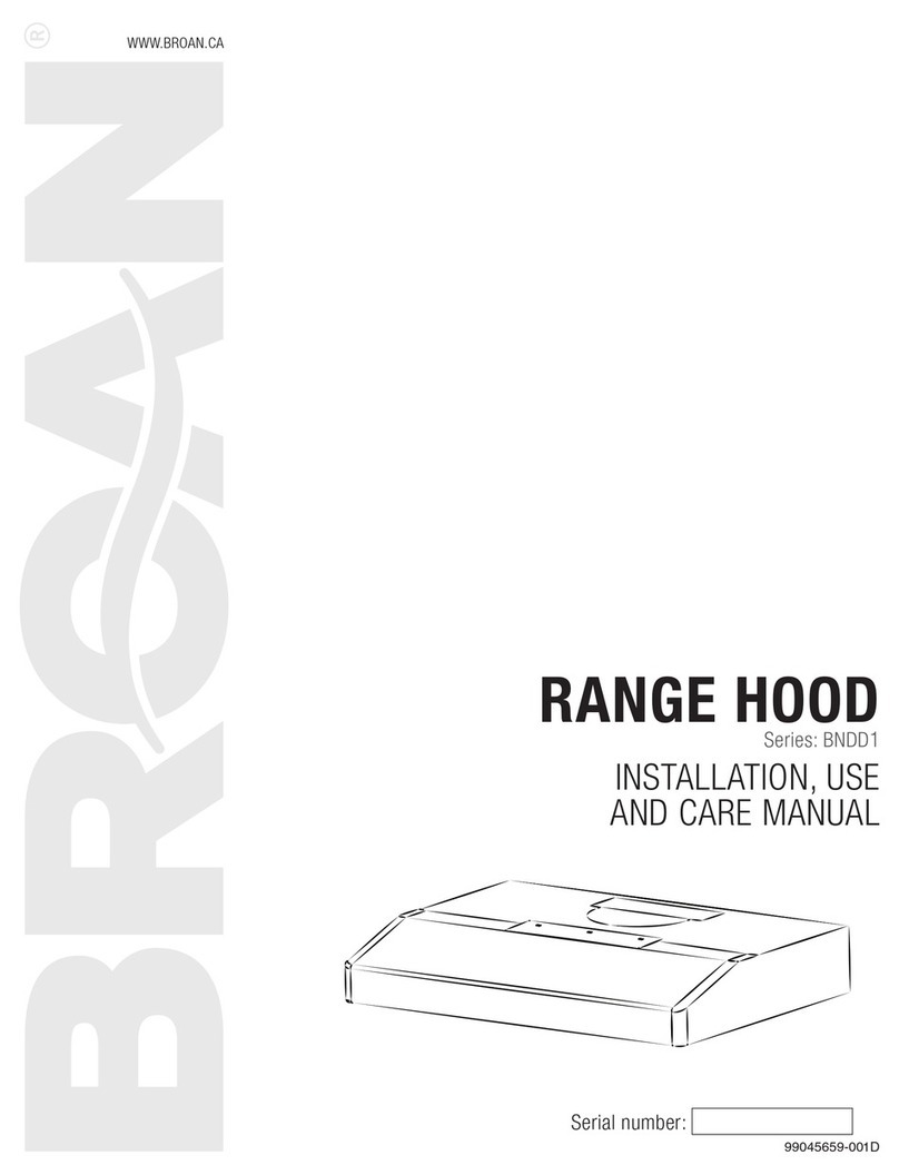 NuTone BNDD1 Series Instruction and safety manual