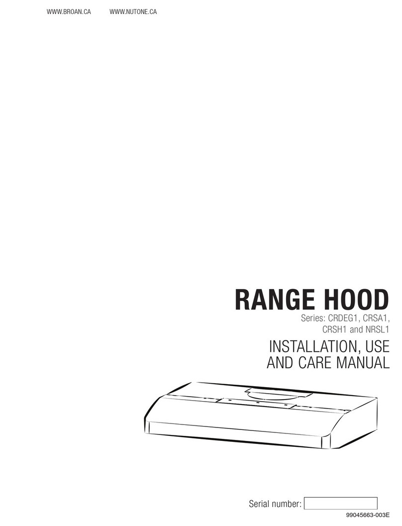 NuTone CRDEG1 Series Instruction and safety manual