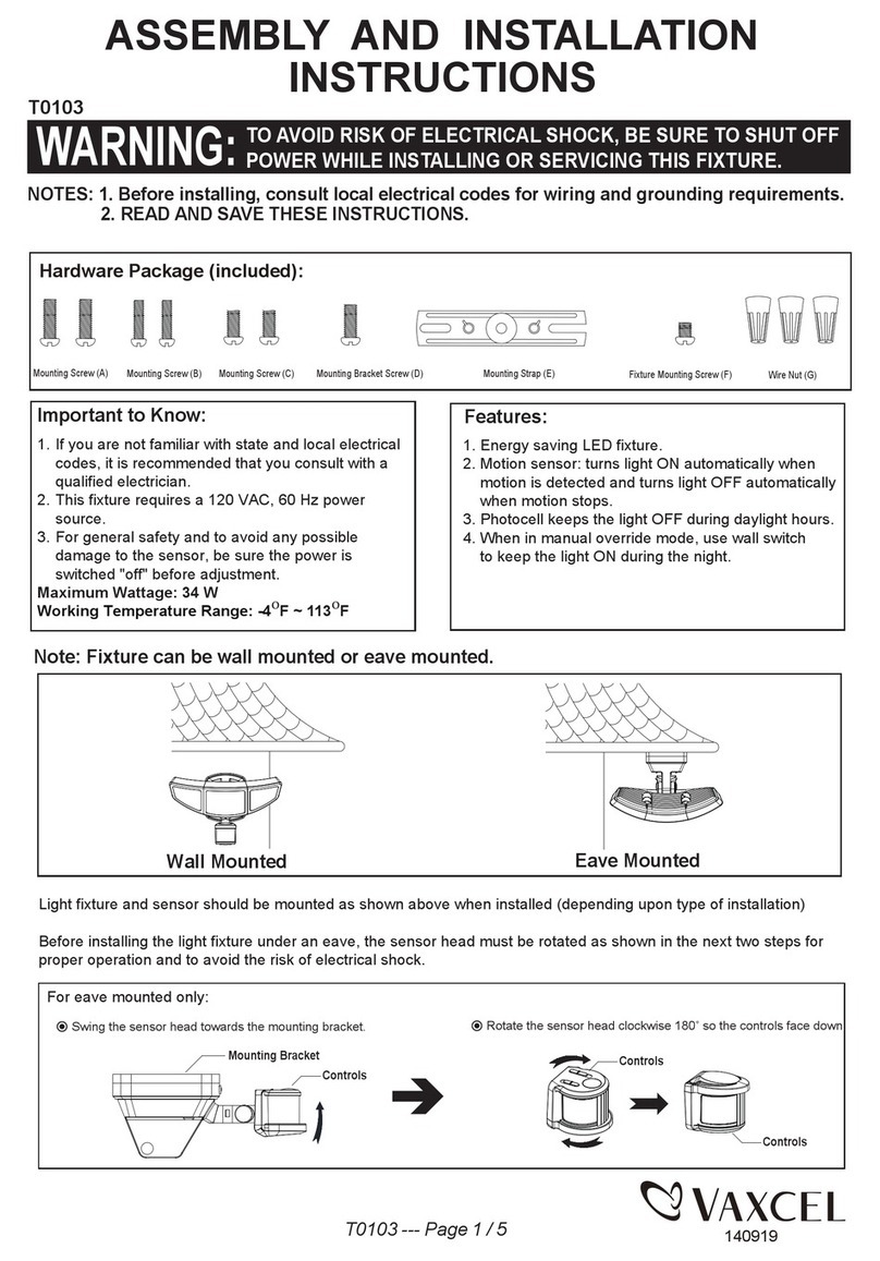 Vaxcel T0103 Instruction manual