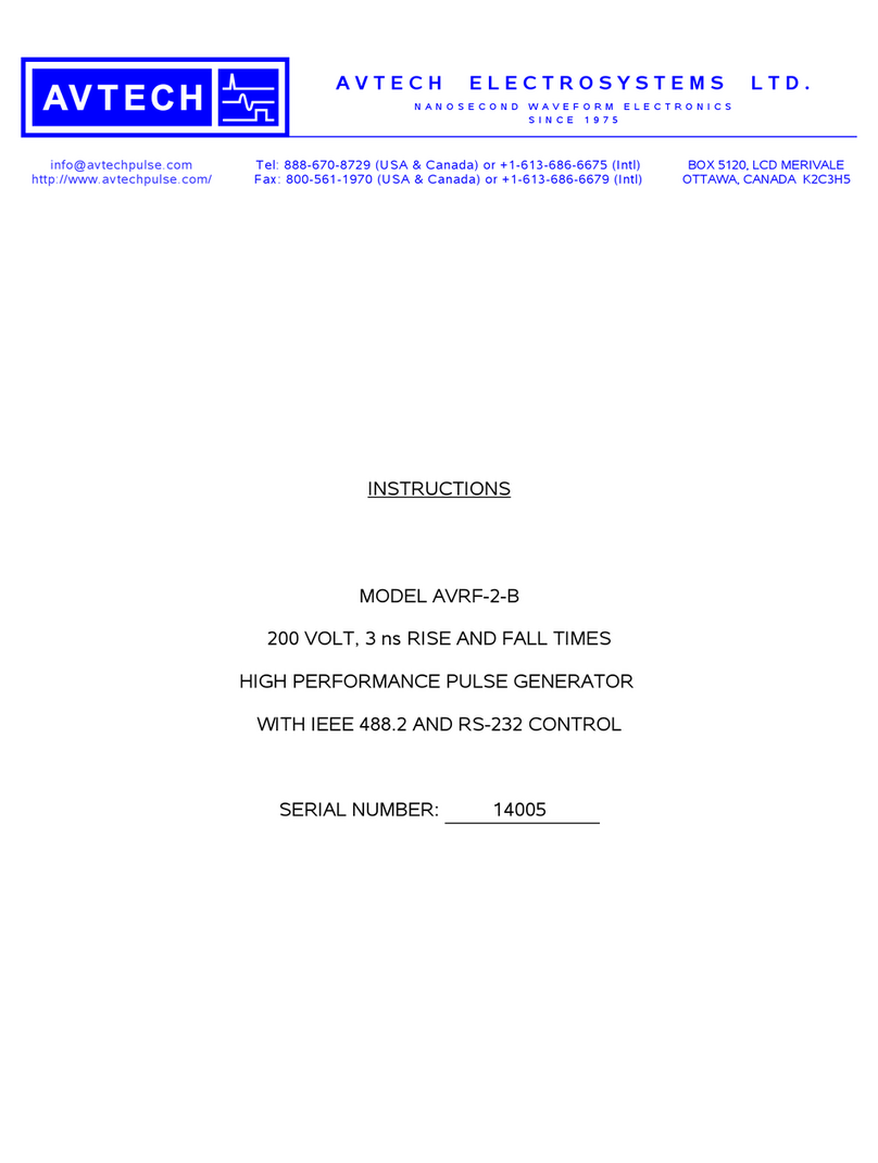Avtech AVRF-2-B User manual