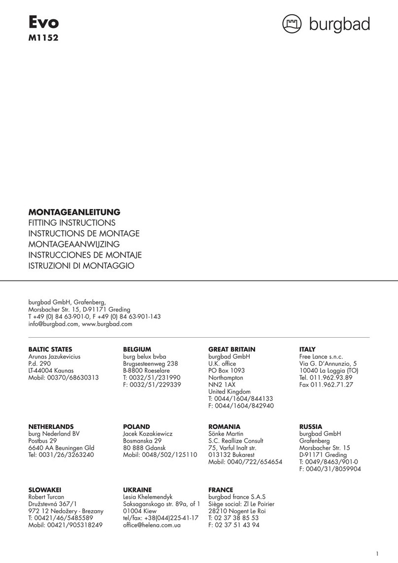 burgbad Evo M1152 Fitting instructions burgbad Evo M1152 Fitting instructions