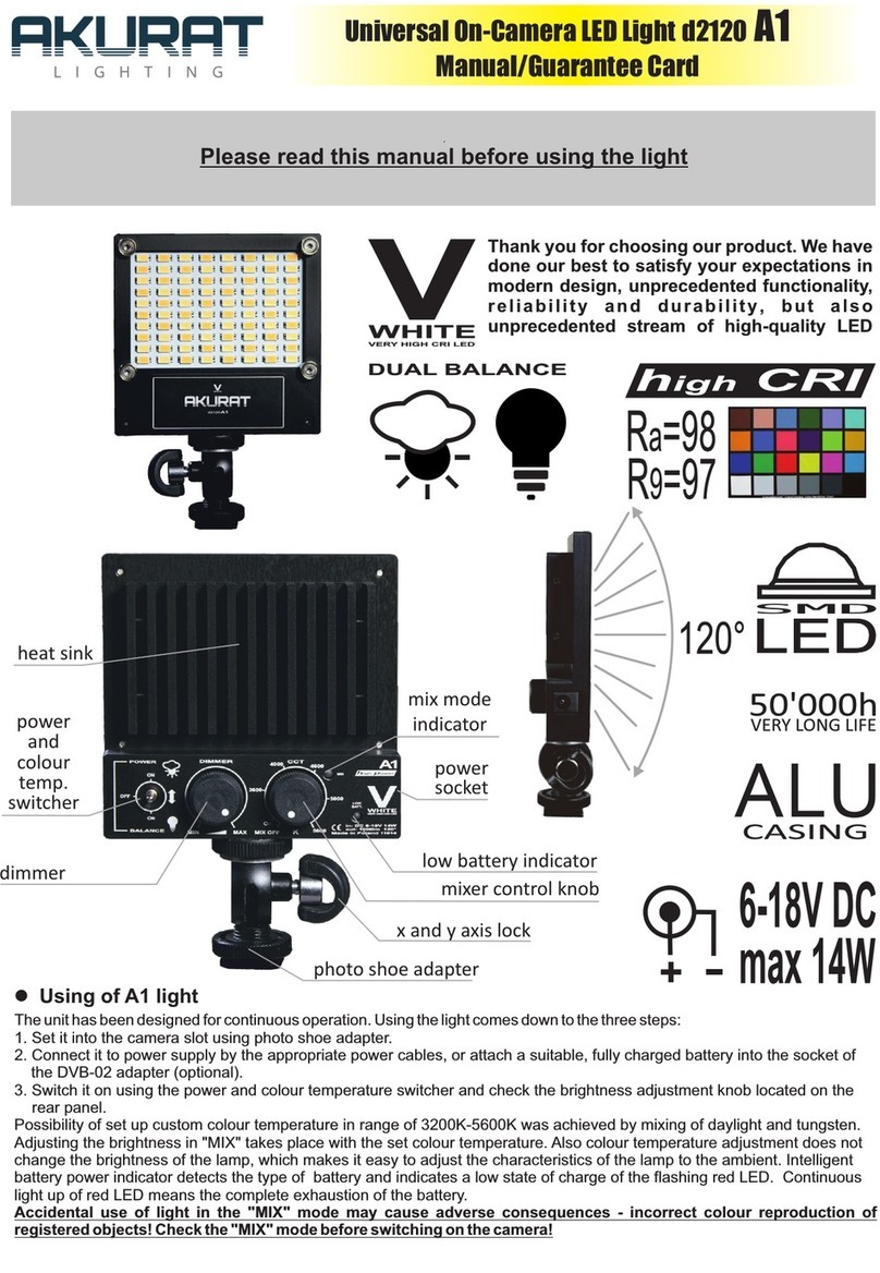 Akurat lighting d2120 A1 manual