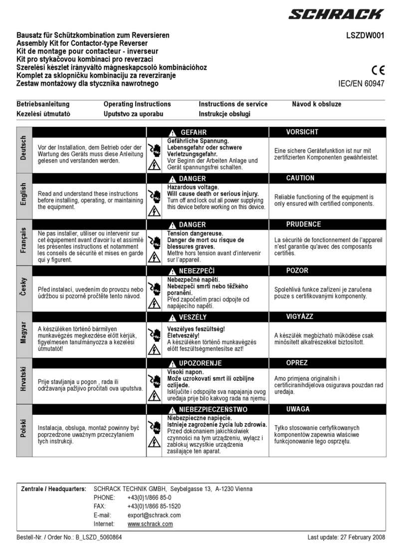 Schrack LSZDW001 operating instructions