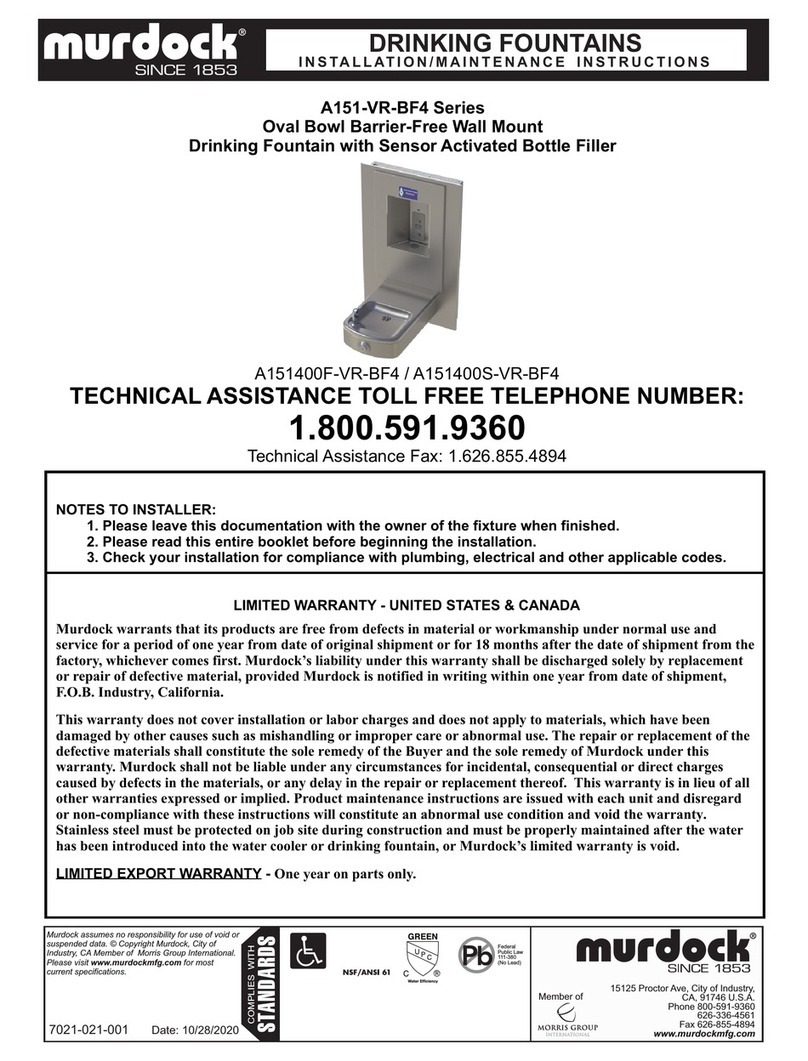 Murdock A151-VR-BF4 Series Installation & maintenance instructions