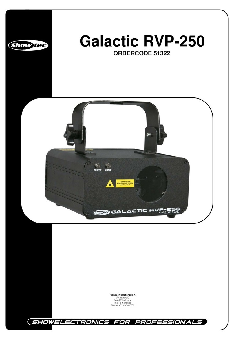 Show Tec Galactic RVP-250 User manual