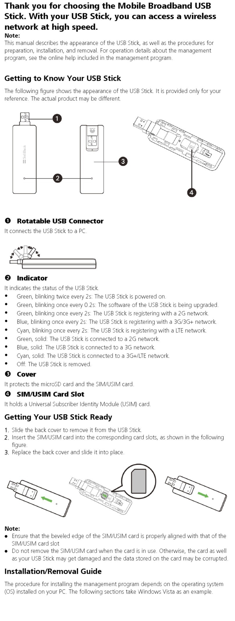Huawei SoftBank 604HW quick start guide