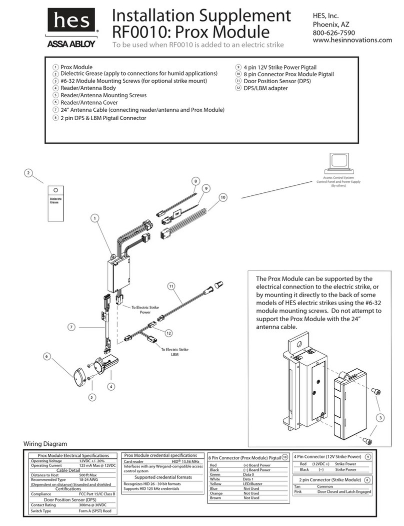 Assa Abloy hes RF0010 Owner's manual