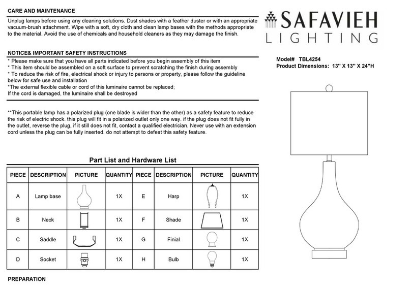 Safavieh TBL4254 User manual