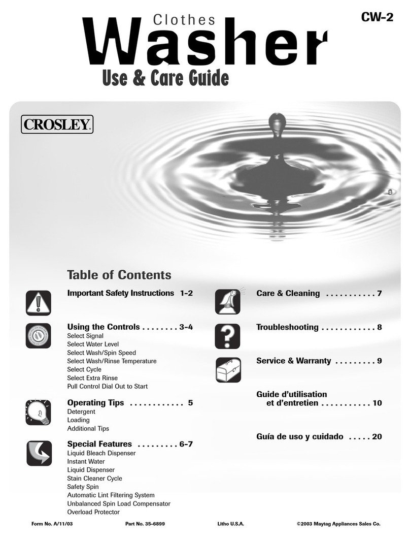 Crosley CW-2 User manual