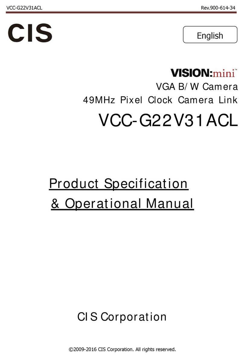 CIS VCC-G22V31ACL Product specification & operational manual