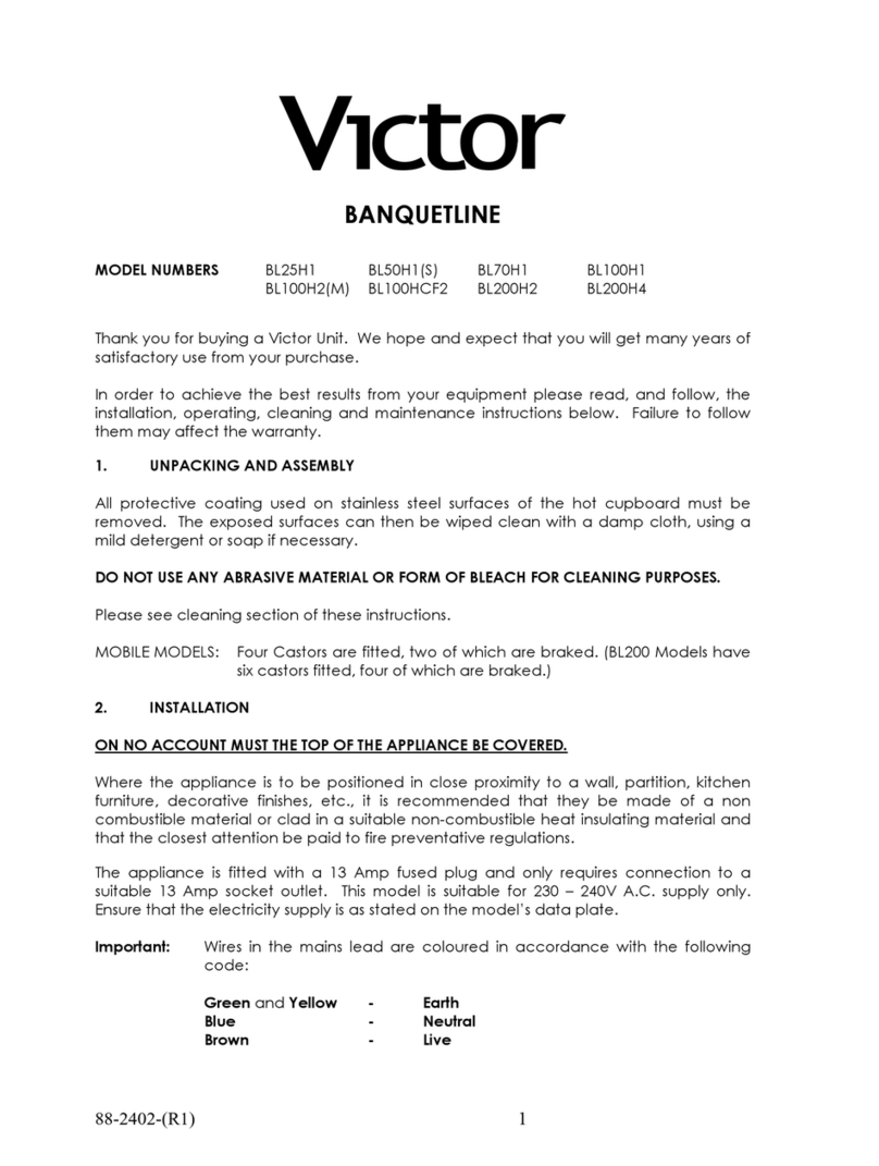 Victor BANQUETLINE BL25H1 User manual