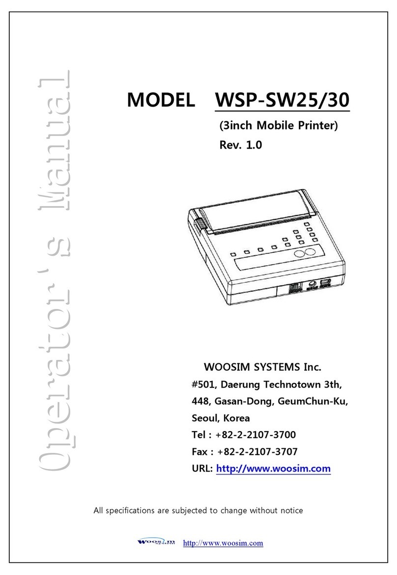 Woosim Systems WSP-SW25 User manual