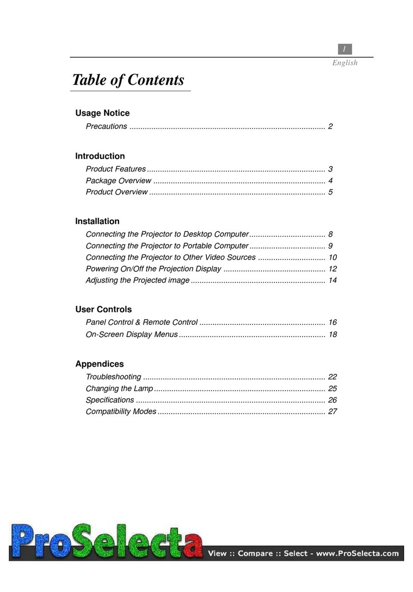 Optoma EP705 manual