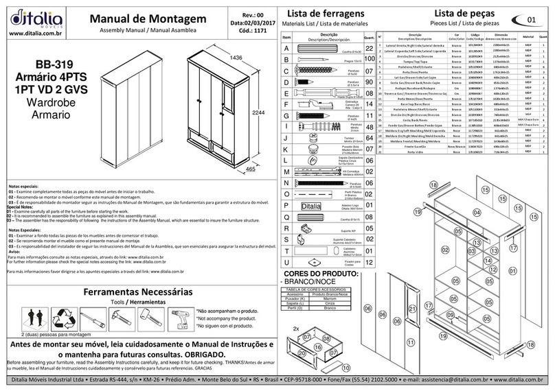 DITALIA BB-319 Assembly manual DITALIA BB-319 Assembly manual