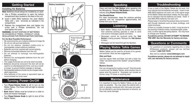 KIDdesigns MK-220 quick start guide