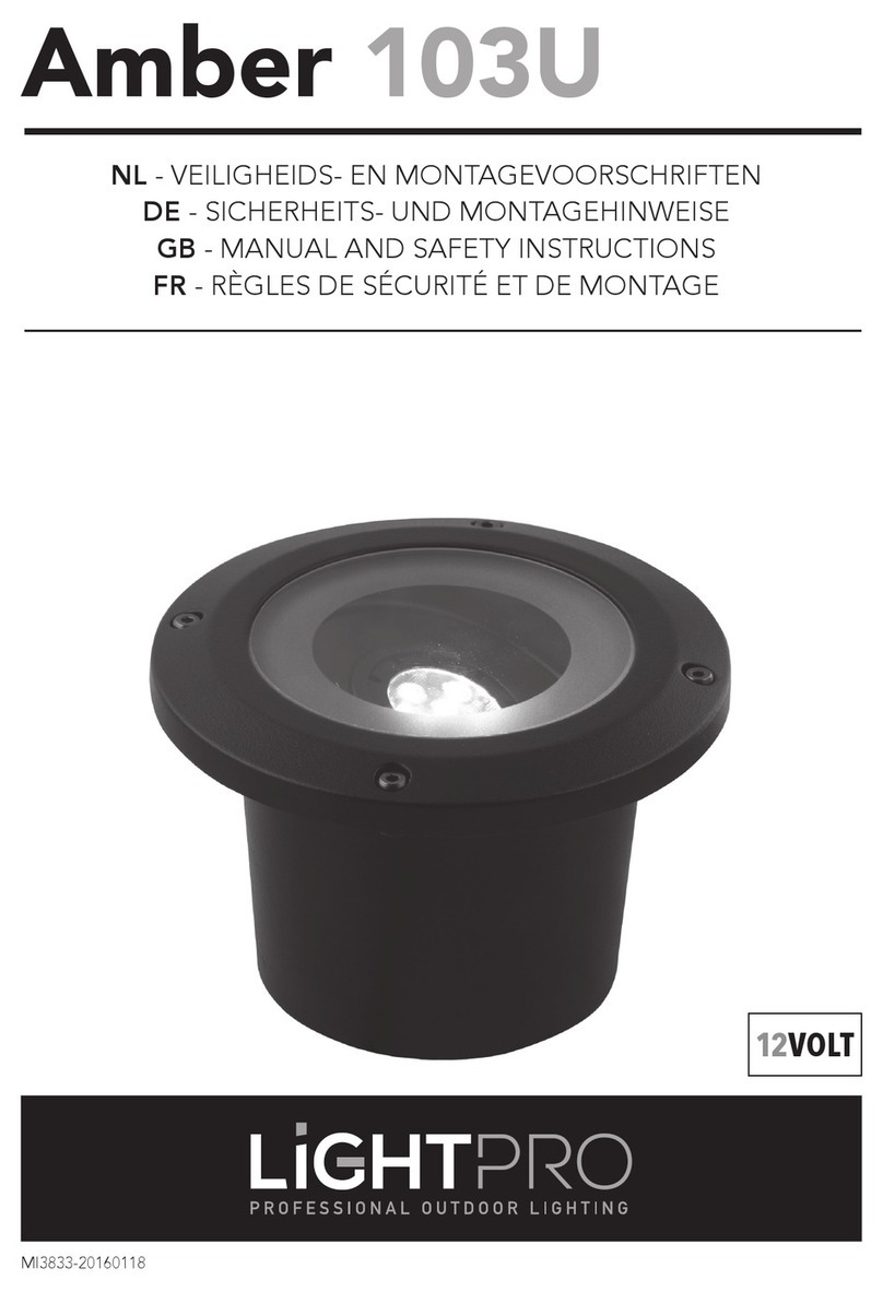 LightPro Amber 103U Manual and safety instructions
