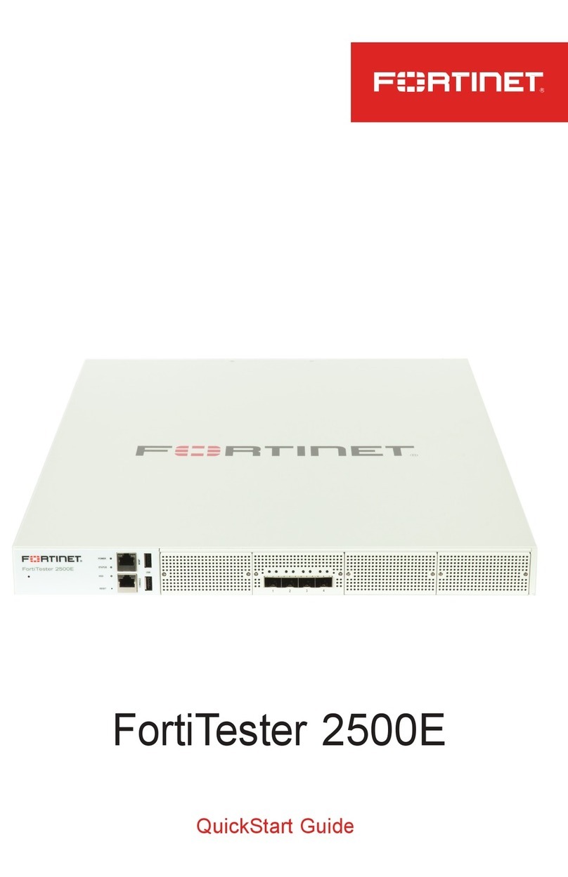 Fortinet FortiTester 2500E quick start guide