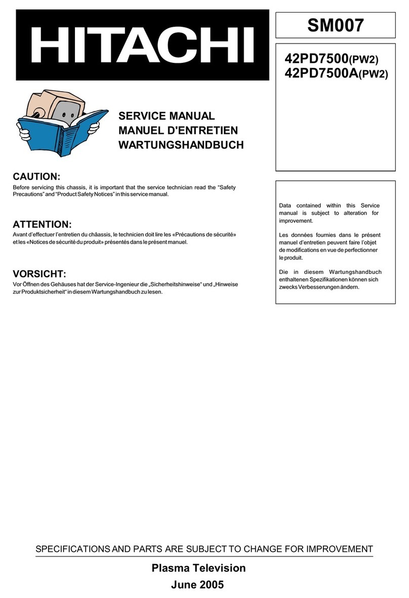 Hitachi 42PD7500 User manual