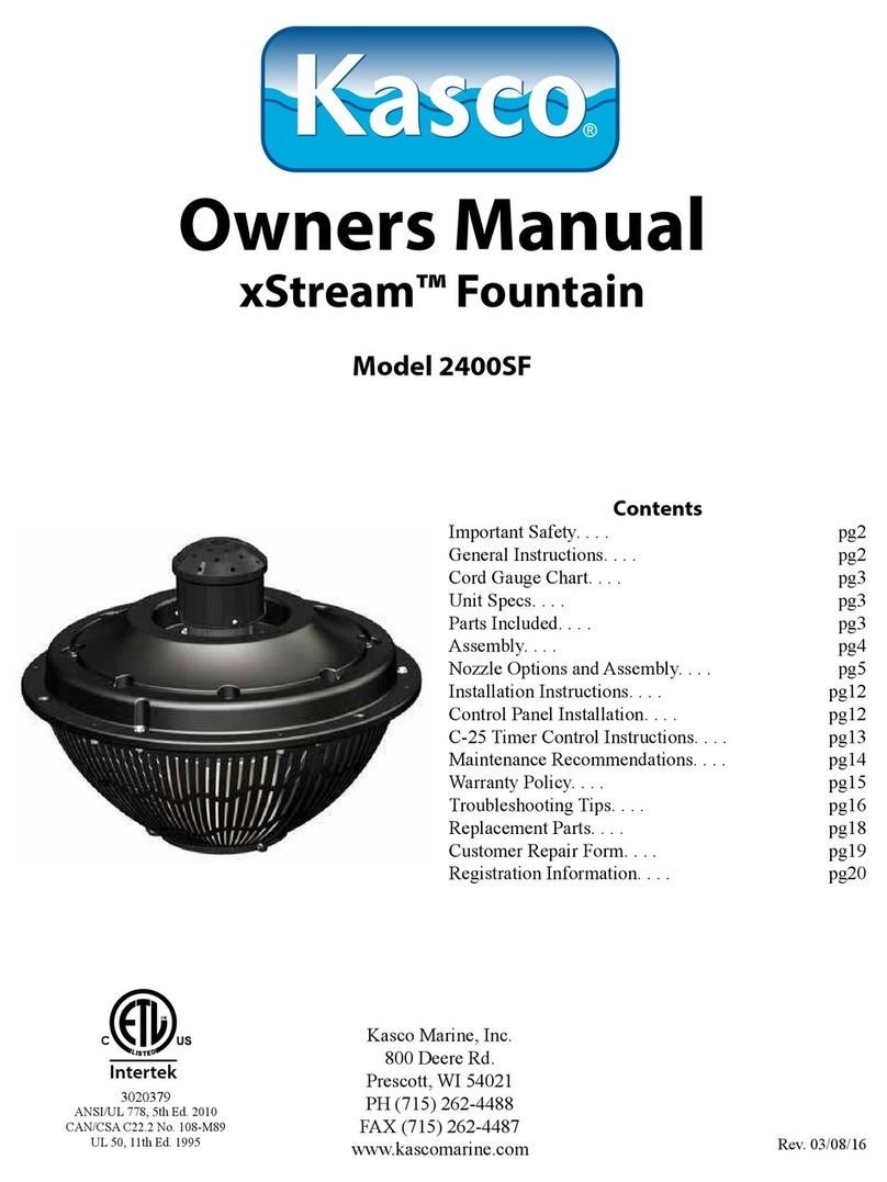Kasco xStream 2400SF050 owner's manual