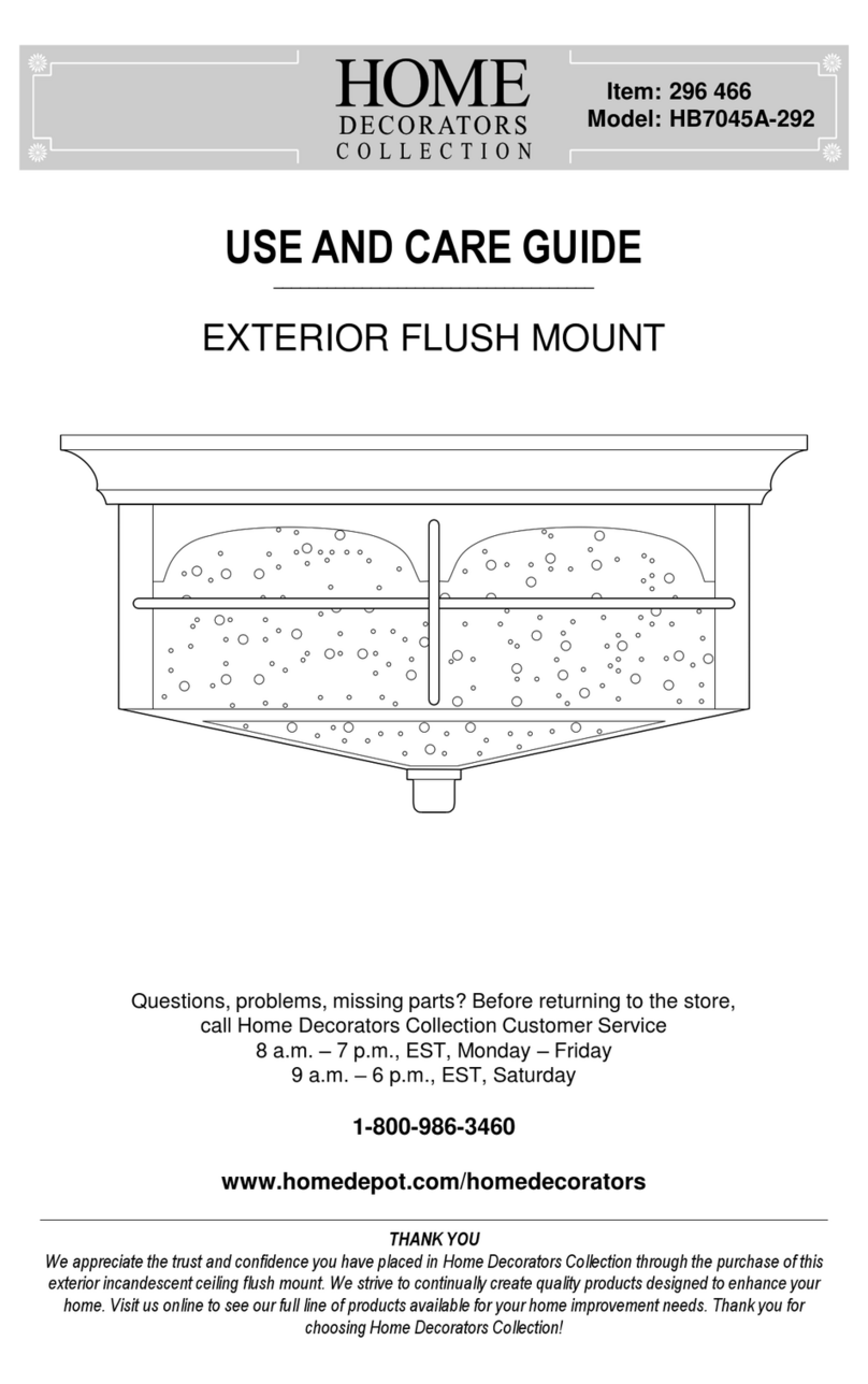 Home Decorators Collection HB7045A-292 Use and care guide