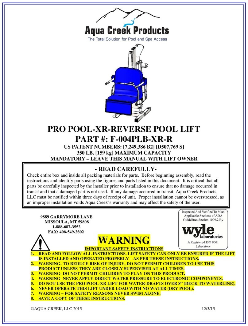 Aqua Creek Products F-004PLB-XR-R manual