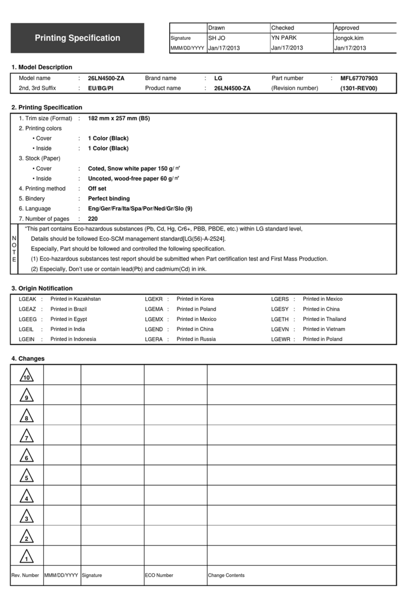 LG 26LN45 Series User manual
