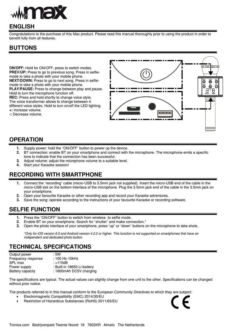 Max KM15S User manual