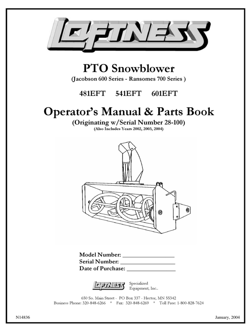LOFTNESS 481EFT Operator's manual / parts book LOFTNESS 481EFT Operator's manual / parts book