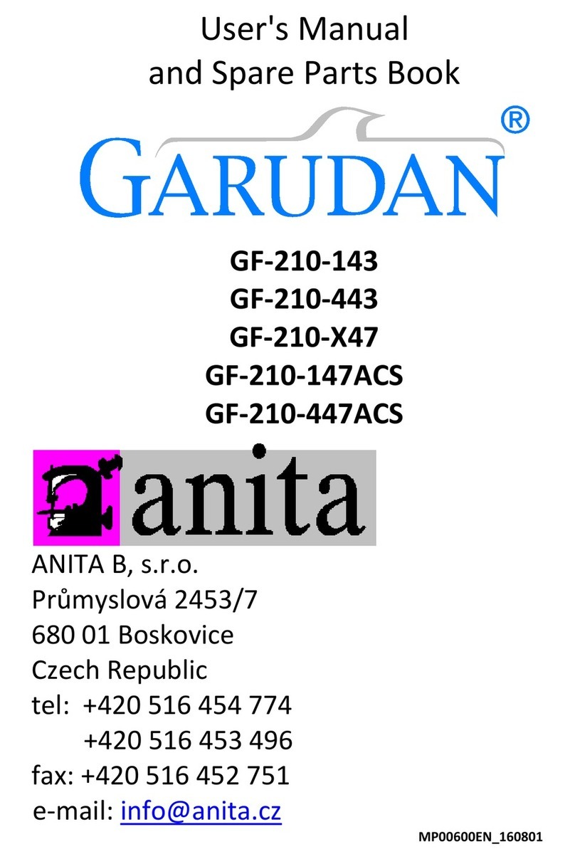 Anita Garudan GF-210-143 User's Manual and Spare Parts Book
