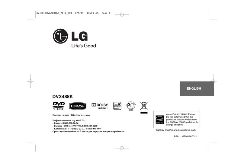 LG DVX488K User manual
