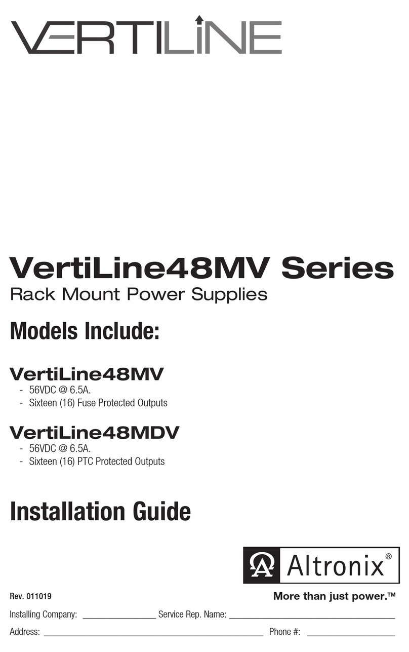 Altronix VertiLine48MV Series User manual