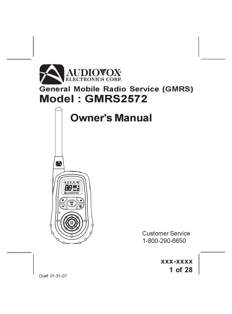 Audiovox Electronics GMRS2572 owner's manual Audiovox Electronics GMRS2572 owner's manual