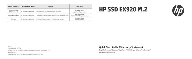 HP EX920 M.2 User manual