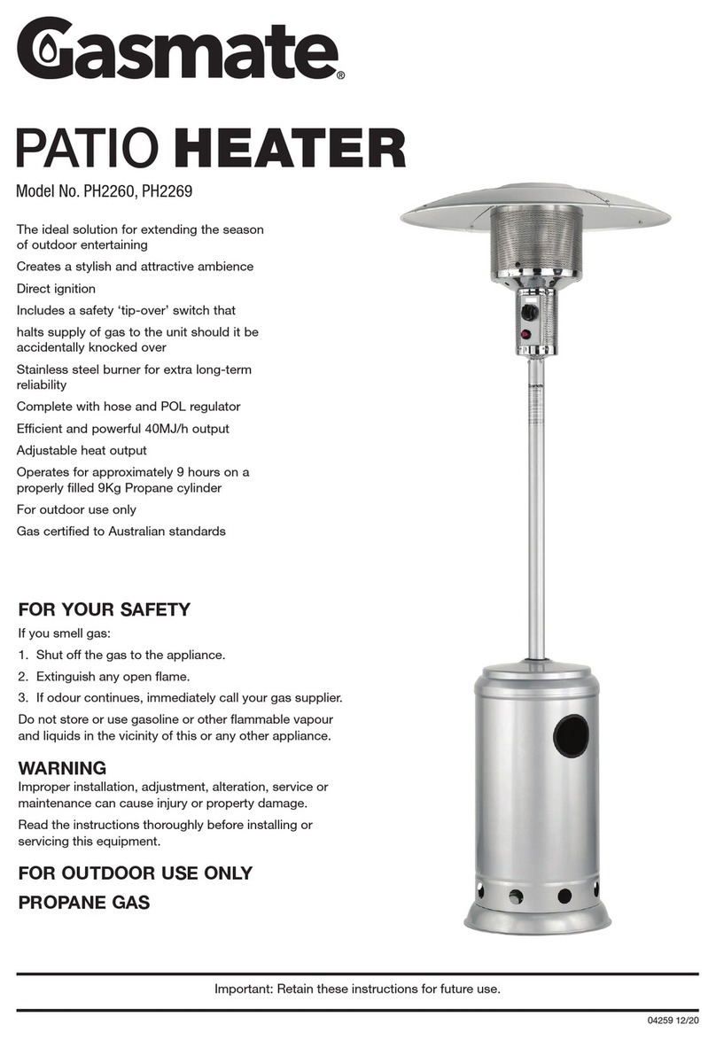 Gasmate PH2260 User manual Gasmate PH2260 User manual