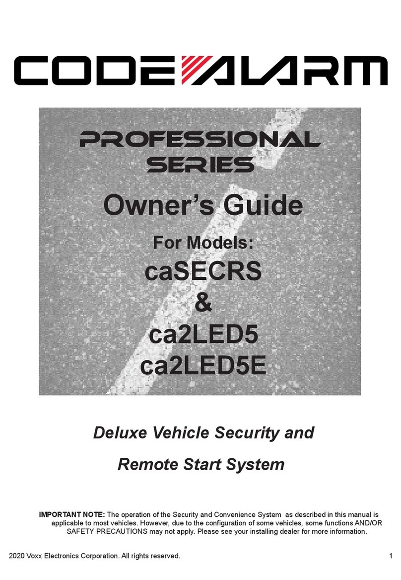 Code Alarm ca2LED5E User manual