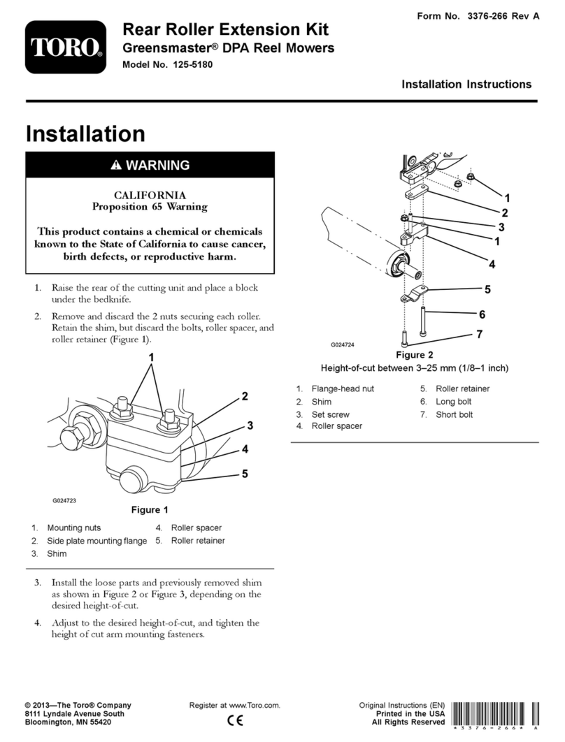 Toro 125-5180 installation instructions
