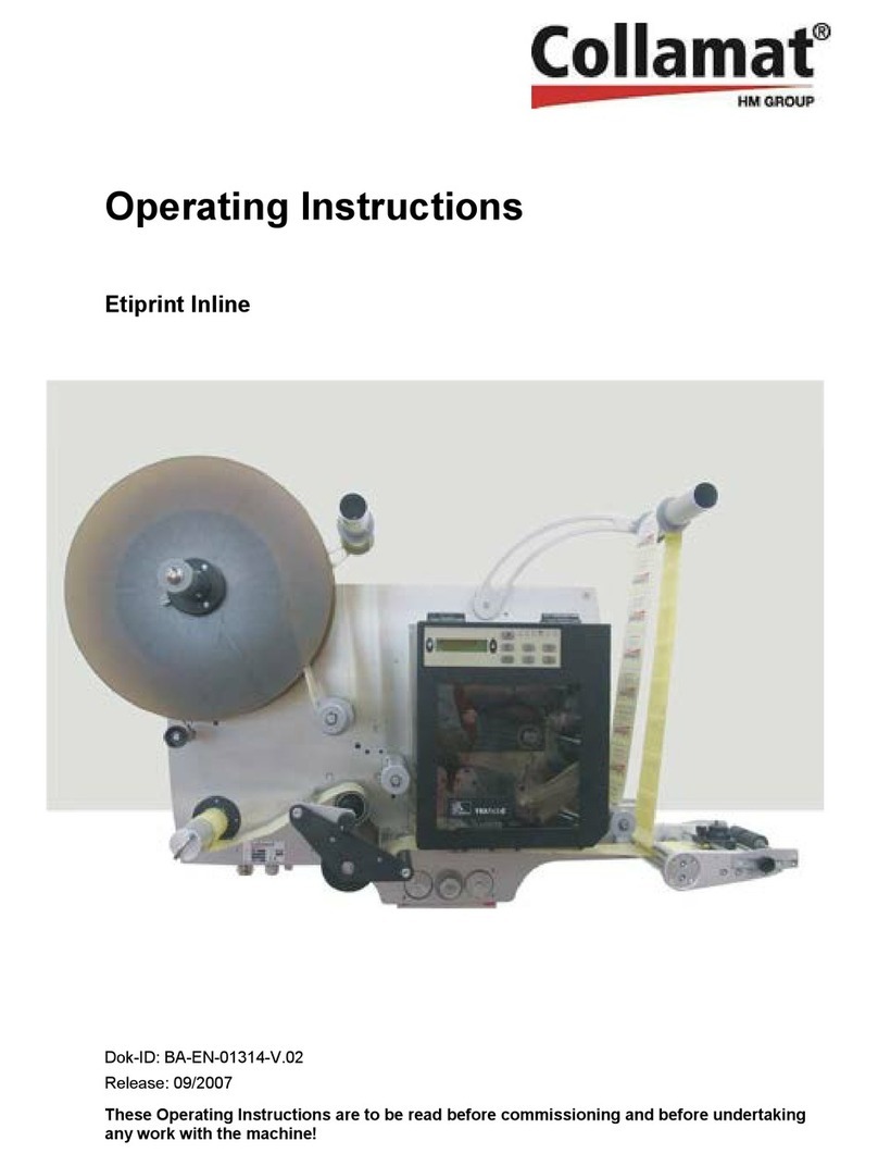 Collamat Etiprint Inline operating instructions