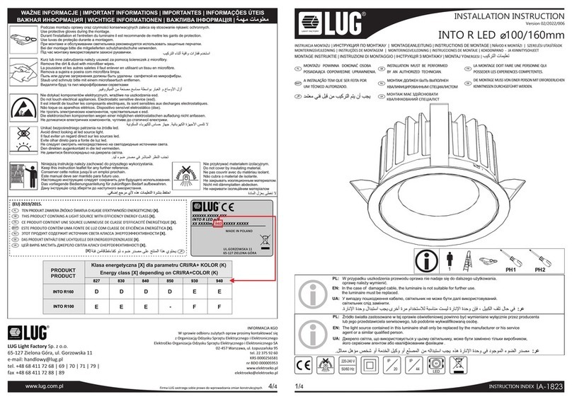 LUG INTO R LED User manual