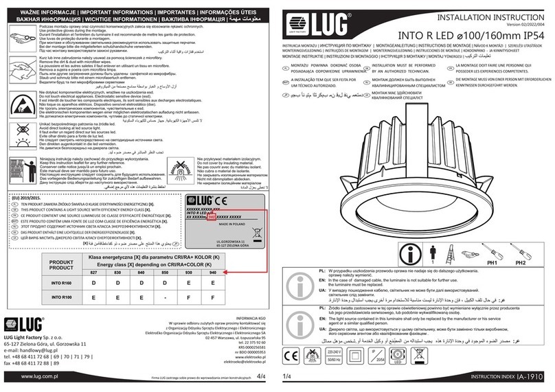 LUG INTO R LED User manual