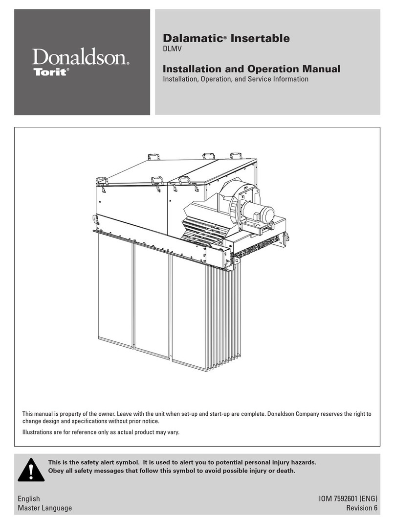 Donaldson Torit Dalamatic DLMV Series Installation and operation manual