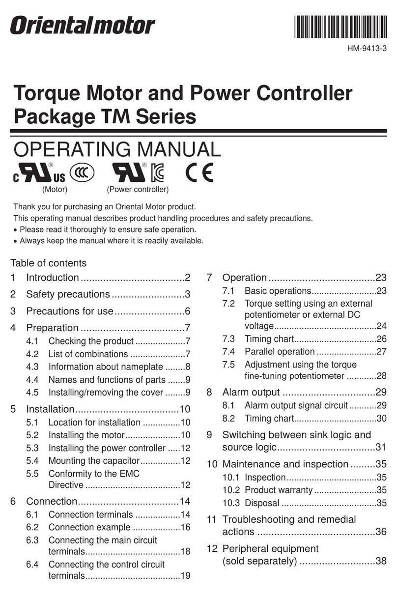 Oriental motor TM Series manual