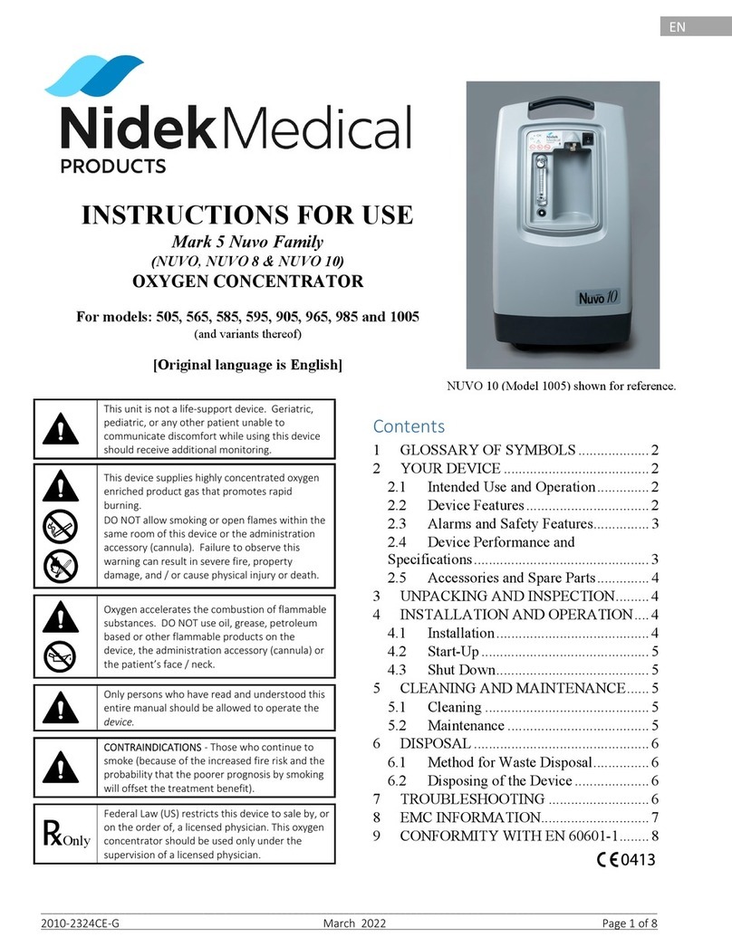 Nidek Medical Mark 5 Nuvo Series Instructions for use